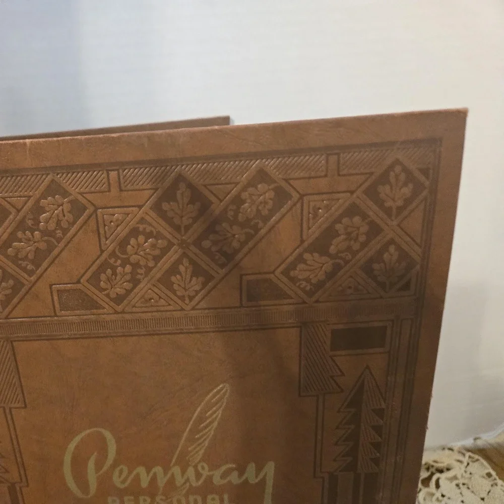 Vintage Pembay Personal Secretary Legal‎ Pad Portfolio hardcover, etched design